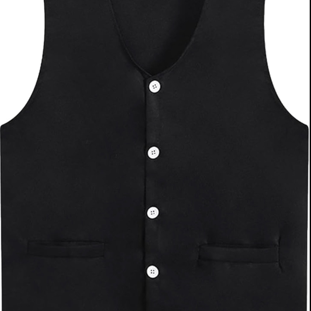 Black Button-Up Vest